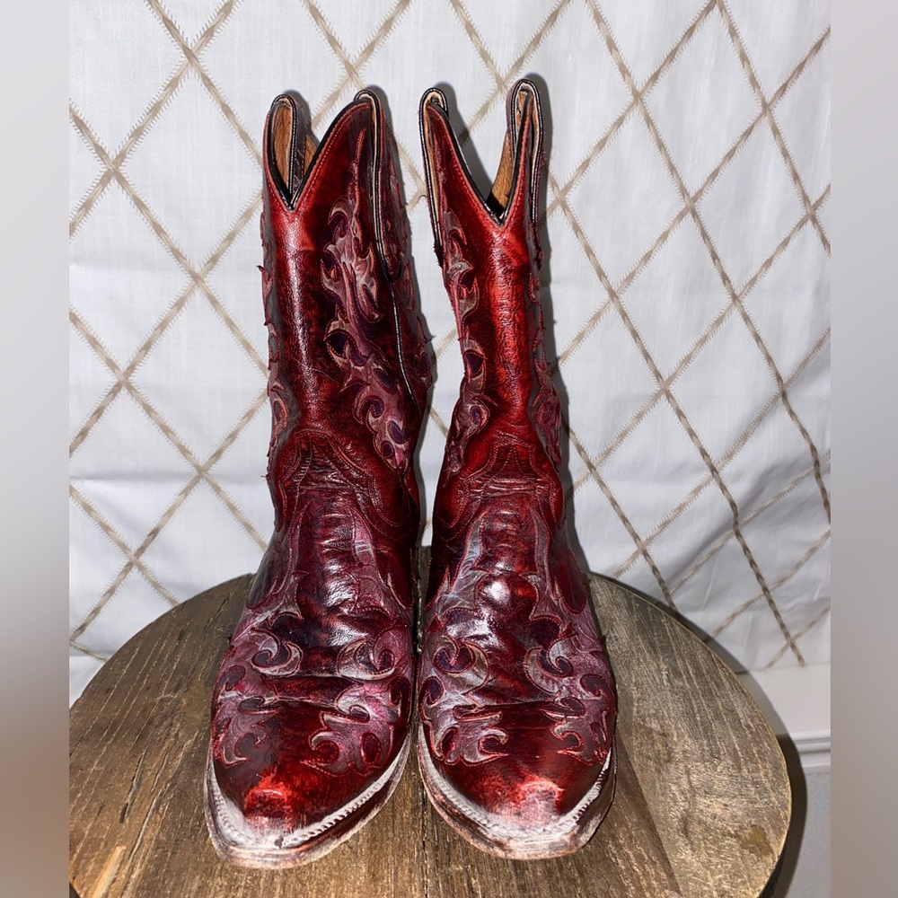 Dan post firey red cowgirl boots